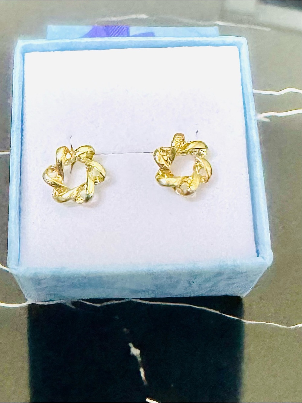 Gold Twisted Knot Stud Earrings - Women Jewelry